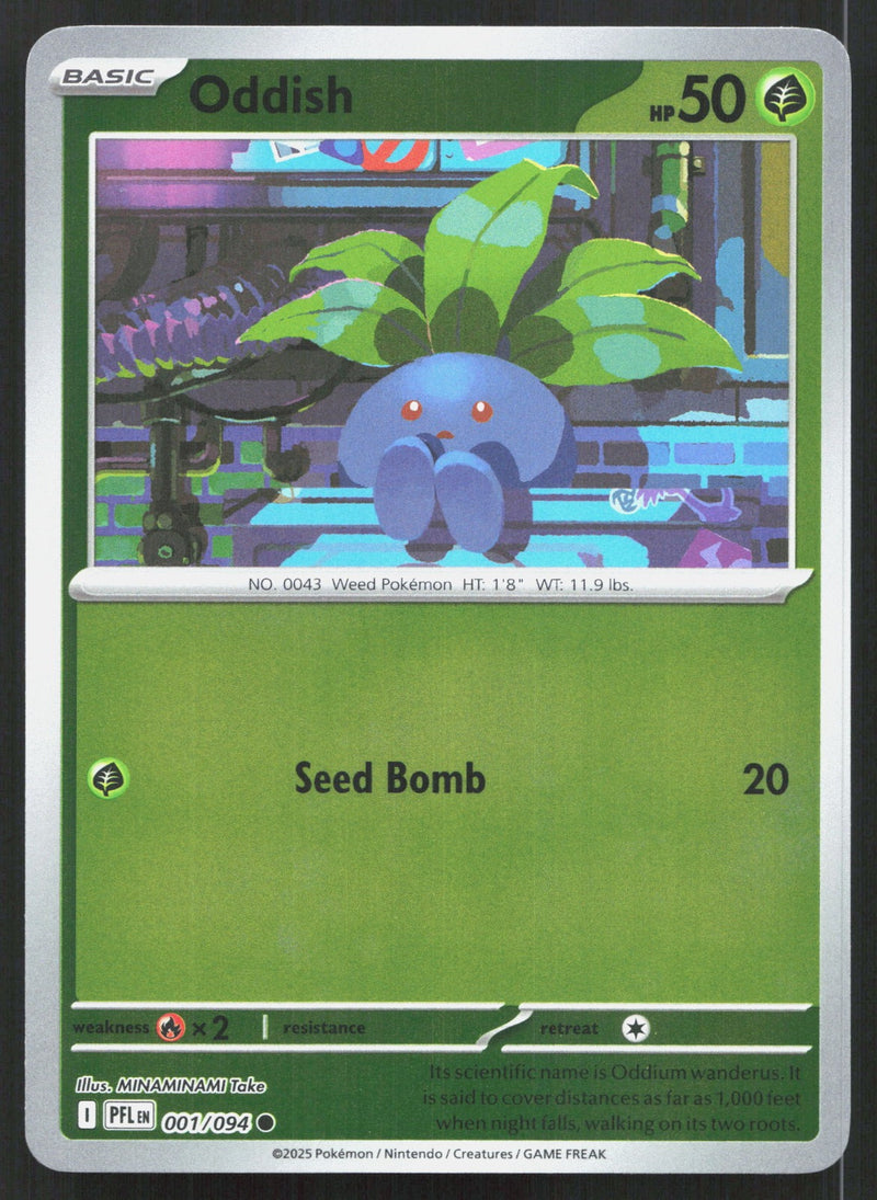 Oddish Reverse Holo ME02: Phantasmal Flames 001/094