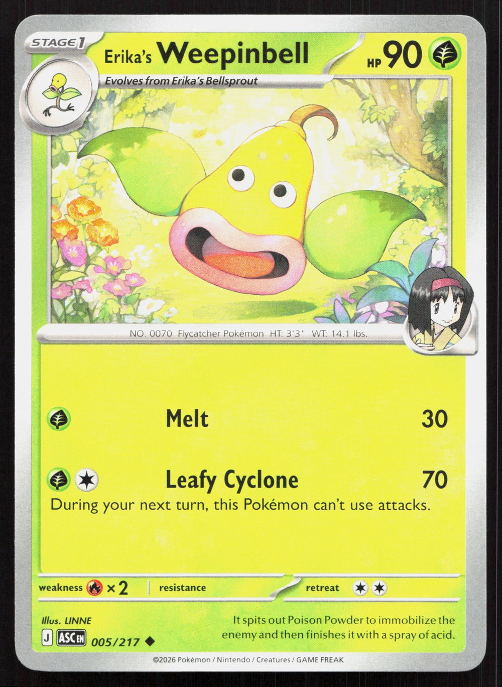 Erika's Weepinbell ME: Ascended Heroes 005/217
