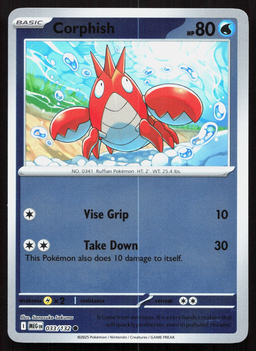 Corphish Reverse Holo ME01: Mega Evolution 033/132