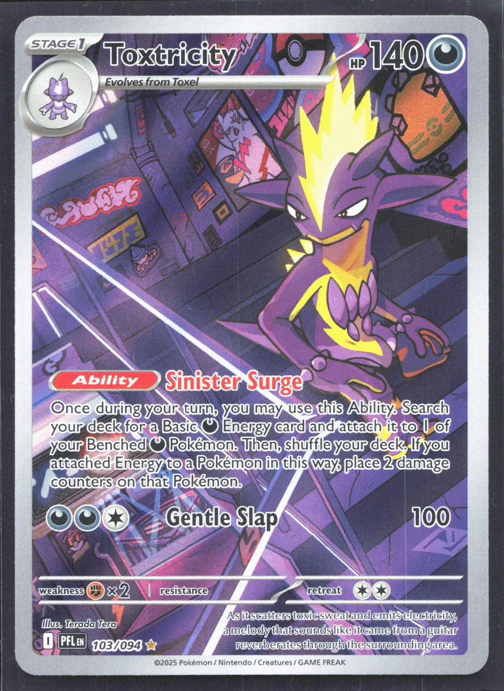 Toxtricity Illustration Rare ME02: Phantasmal Flames 103/094