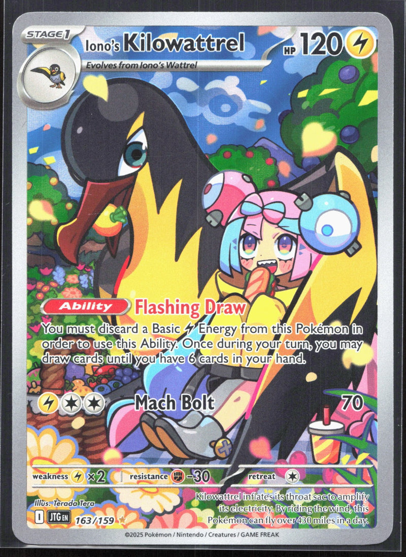 Iono's Kilowattrel Illustration Rare SV09: Journey Together 163/159