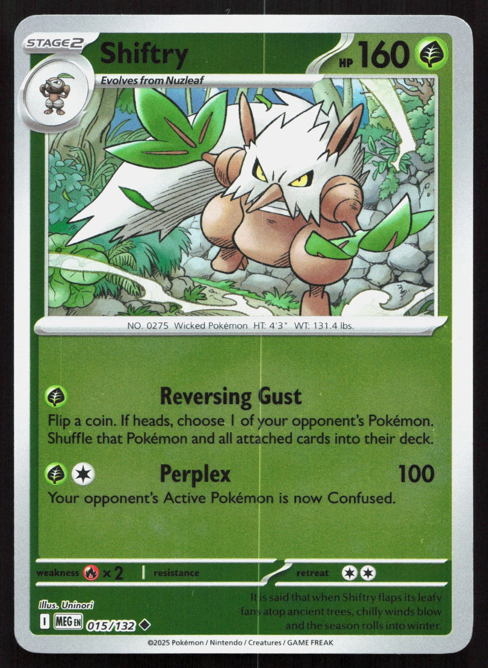 Shiftry Reverse Holo ME01: Mega Evolution 015/132