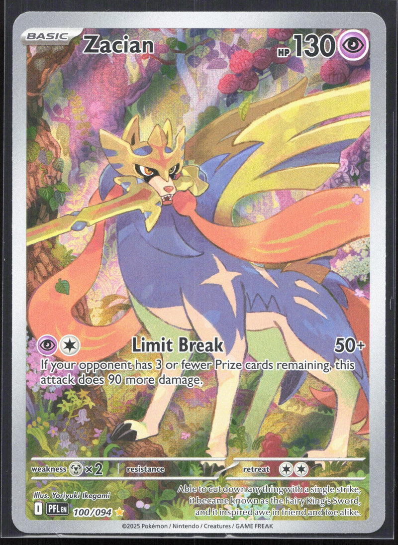Zacian Illustration Rare ME02: Phantasmal Flames 100/094