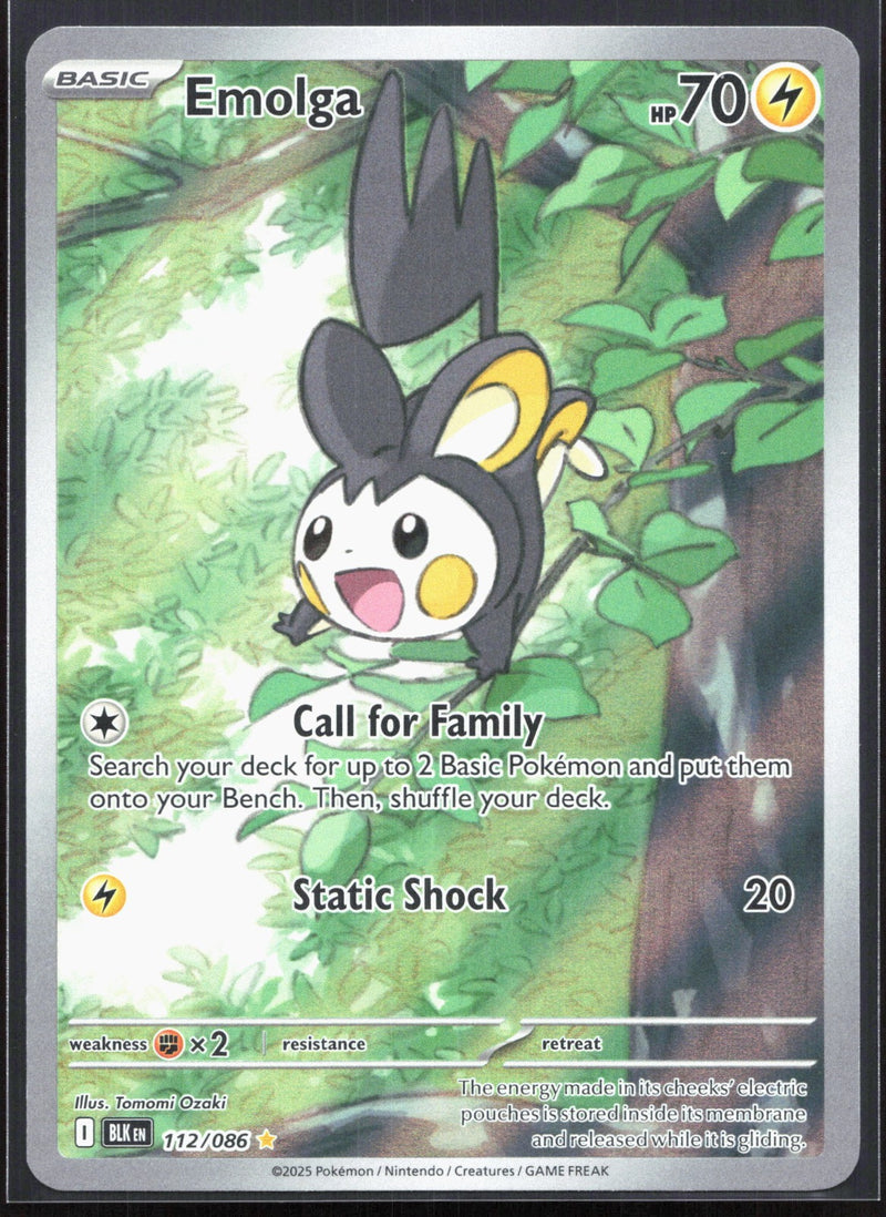Emolga Illustration Rare SV: Black Bolt 112/086