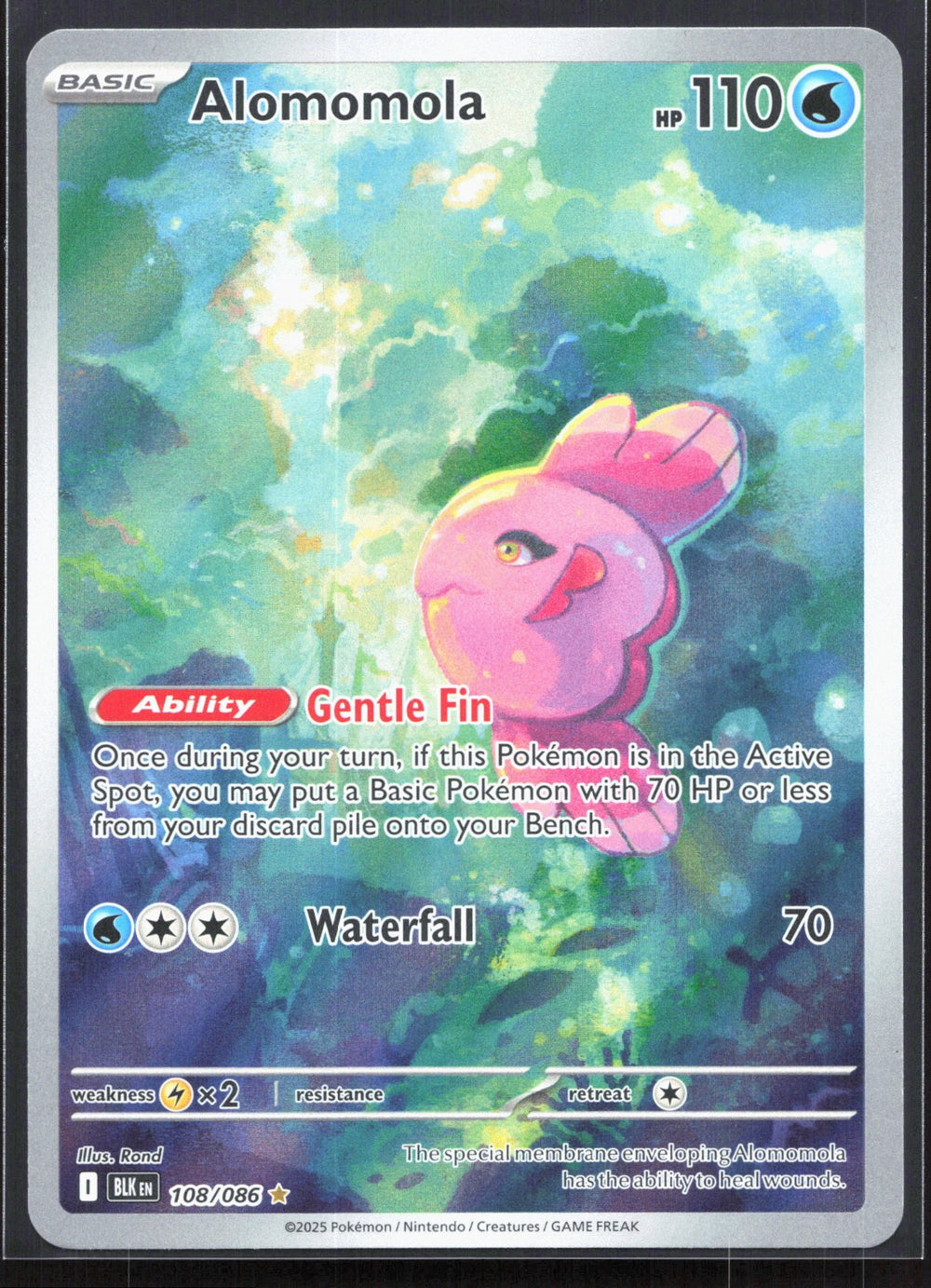 Alomomola Illustration Rare SV: Black Bolt 108/086