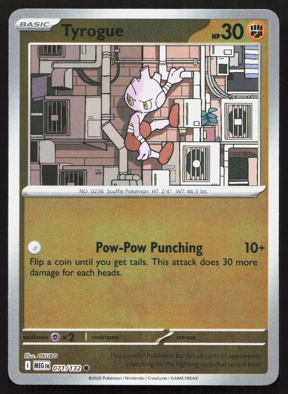 Tyrogue Reverse Holo ME01: Mega Evolution 071/132