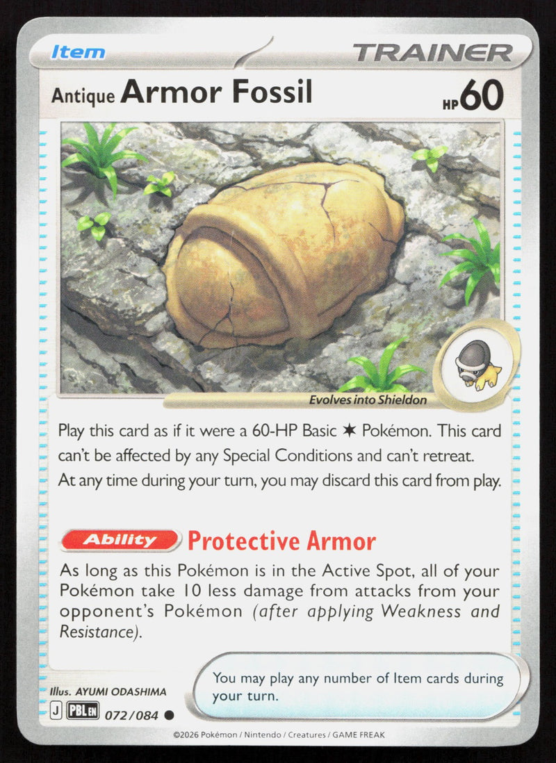 Antique Armor Fossil ME05: Pitch Black 072/084