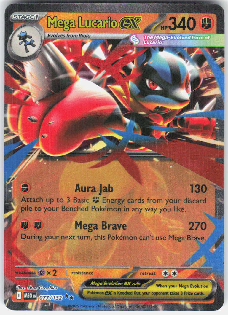 Mega Lucario ex ME01: Mega Evolution 077/132
