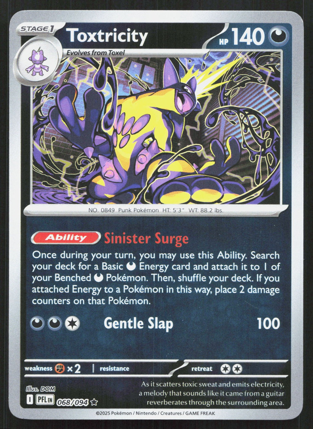 Toxtricity Reverse Holo ME02: Phantasmal Flames 068/094
