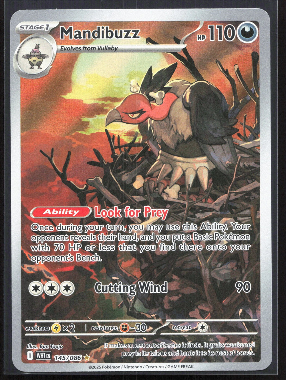 Mandibuzz Illustration Rare SV: White Flare 145/086