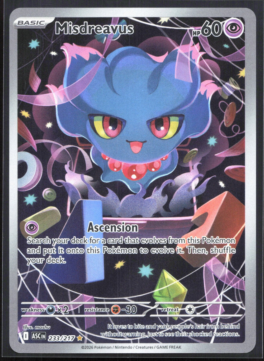 Misdreavus Illustration Rare ME: Ascended Heroes 233/217