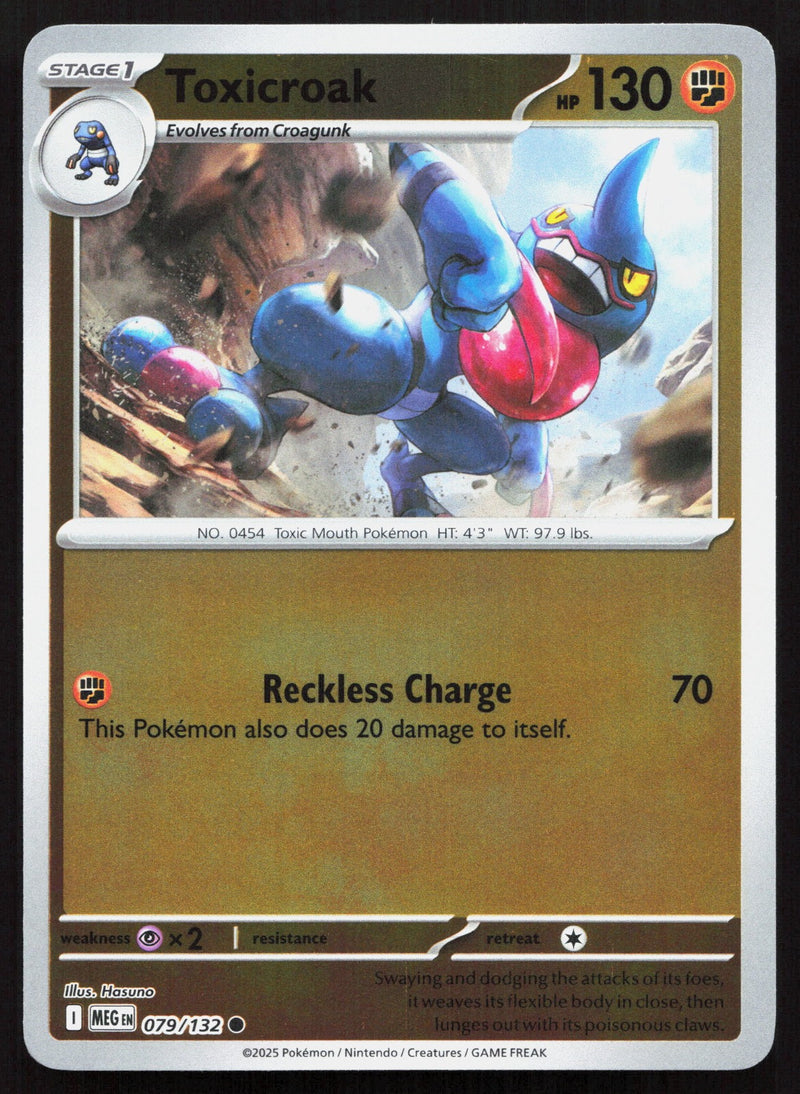 Toxicroak Reverse Holo ME01: Mega Evolution 079/132
