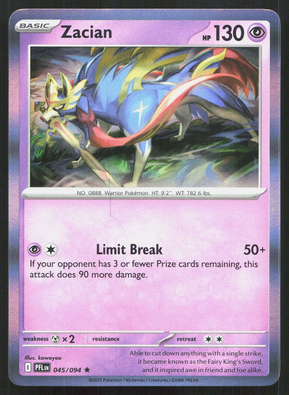 Zacian Holo ME02: Phantasmal Flames 045/094
