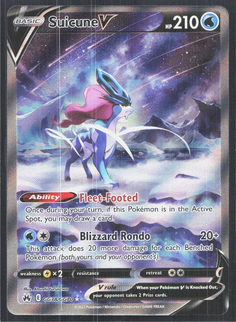 Suicune V Ultra Rare SWSH: Crown Zenith: Galarian Gallery GG38/GG70