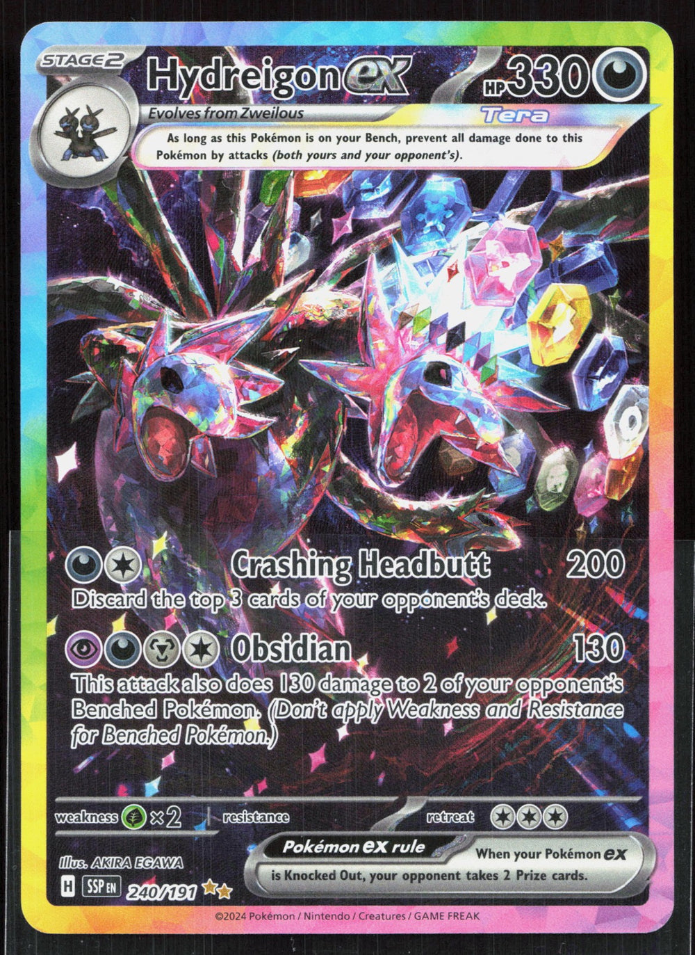Hydreigon ex Special Illustration Rare SV08: Surging Sparks 240/191