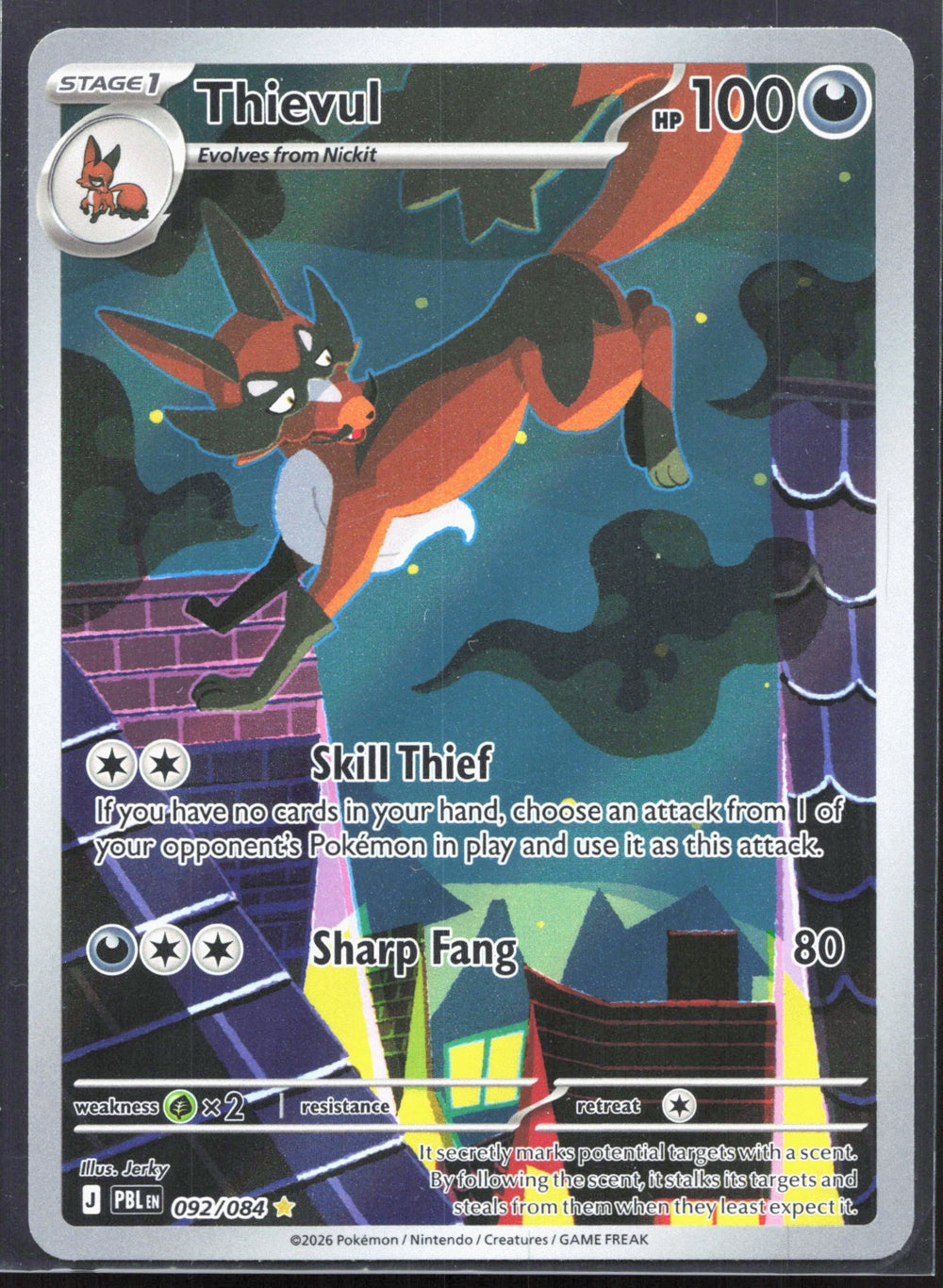 Thievul Illustration Rare ME05: Pitch Black 092/084