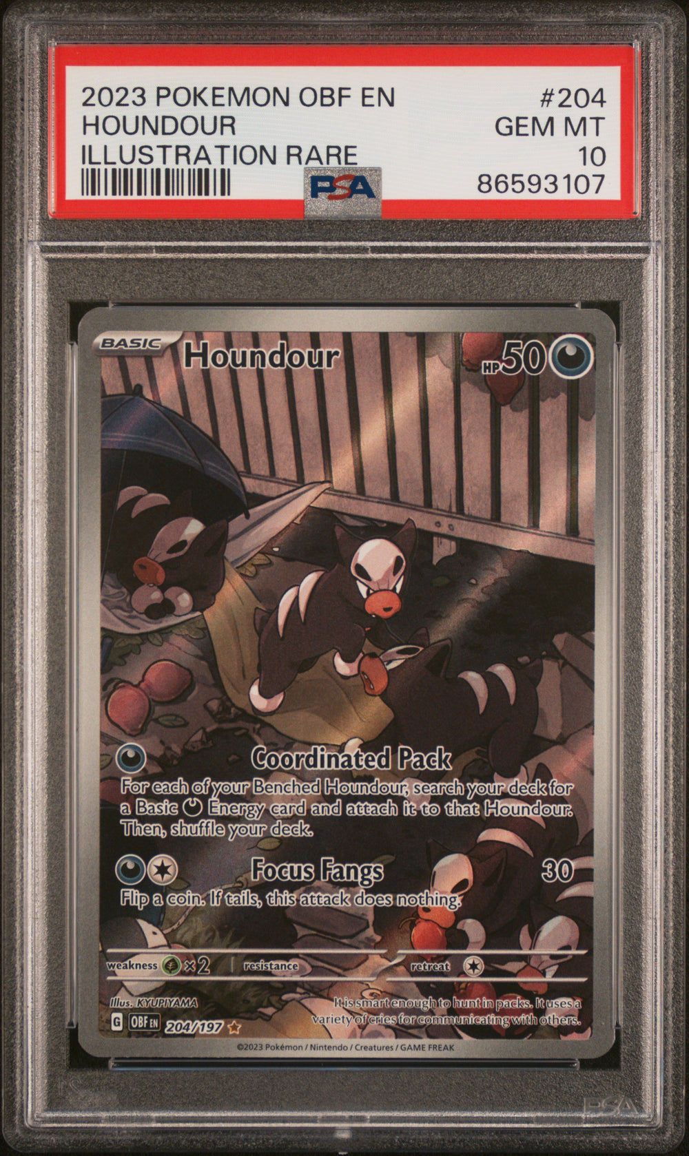 Houndour Illustration Rare PSA 10 #86593107