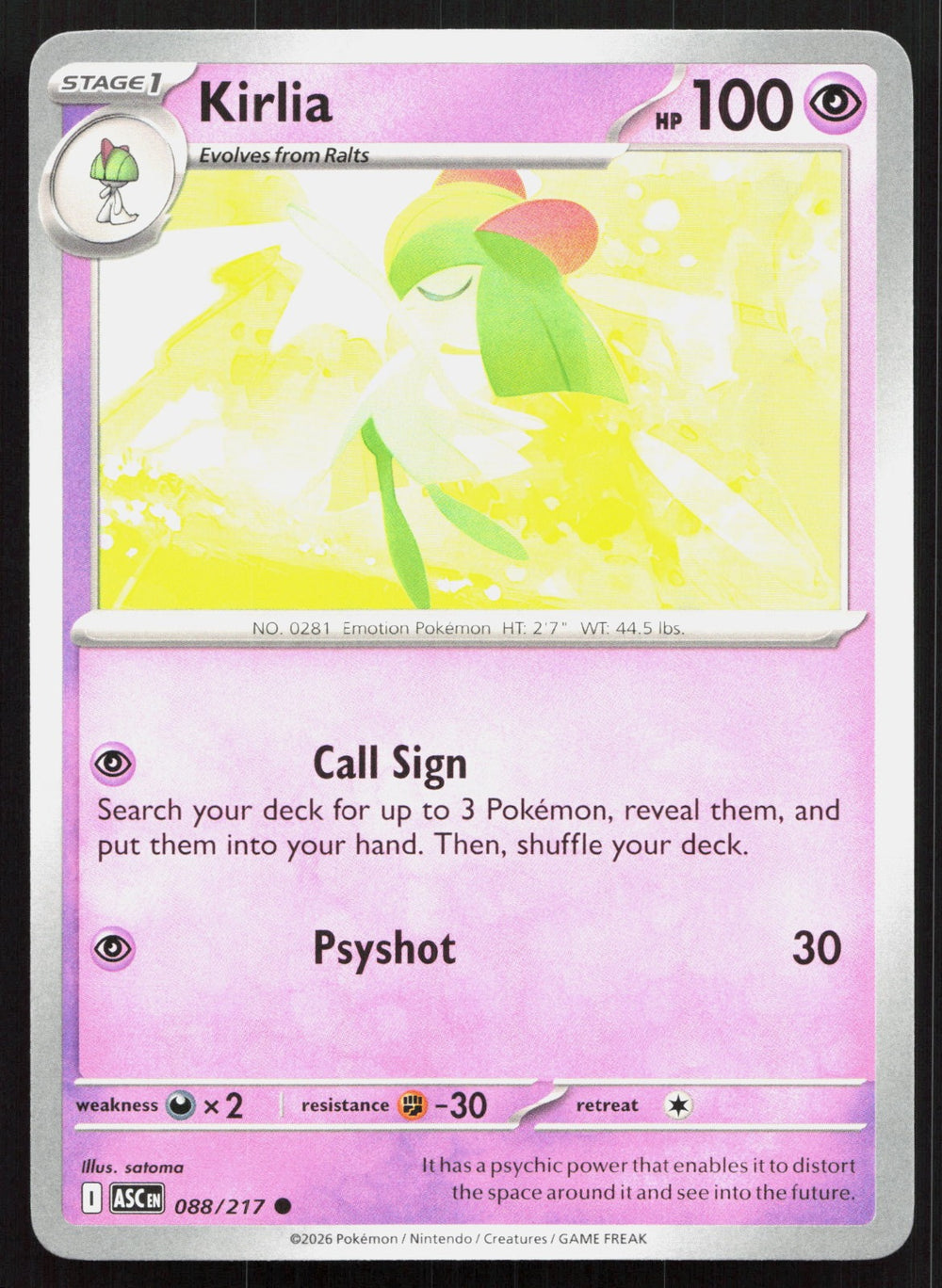 Kirlia ME: Ascended Heroes 088/217
