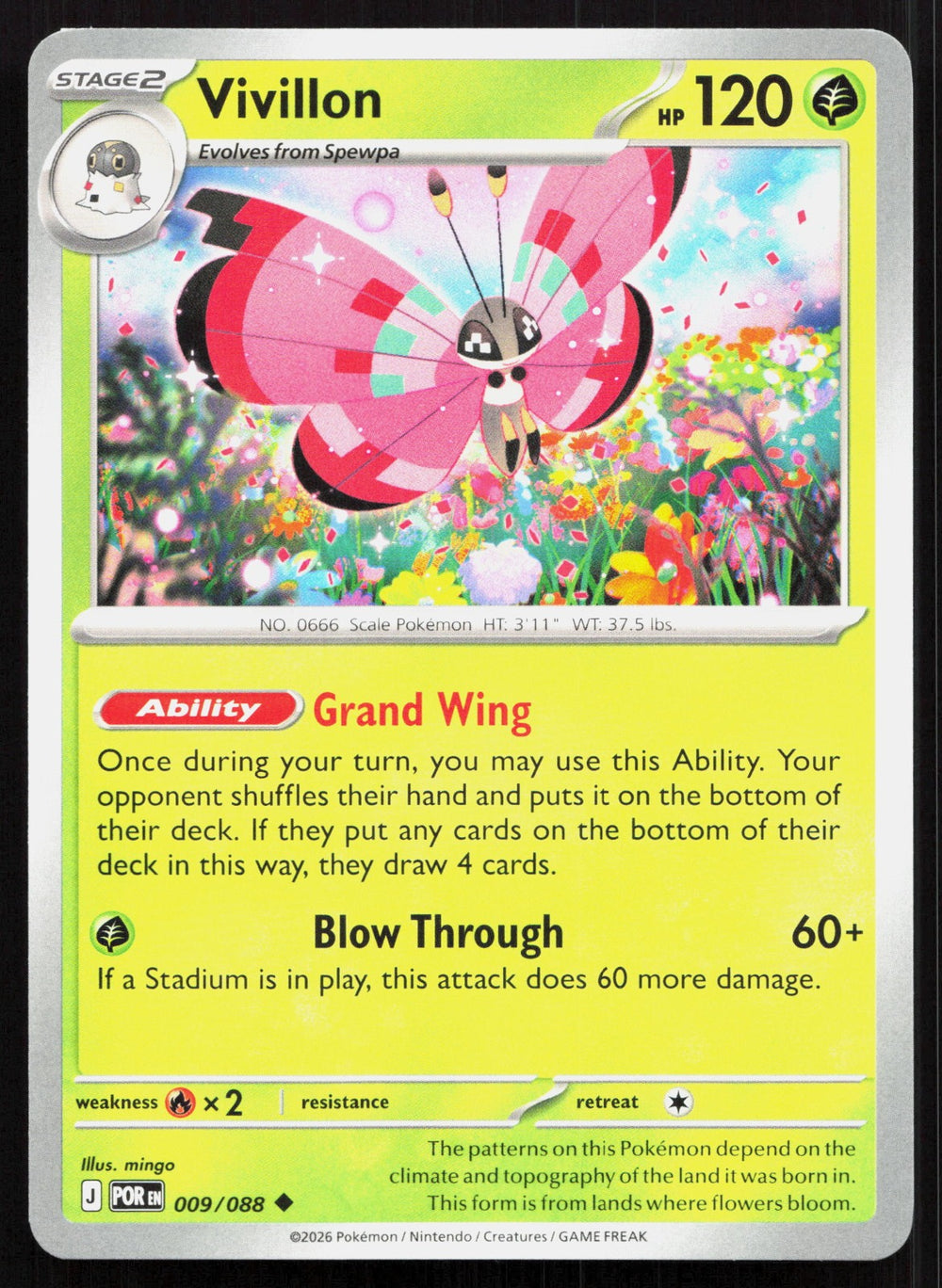Vivillon ME03: Perfect Order 009/088