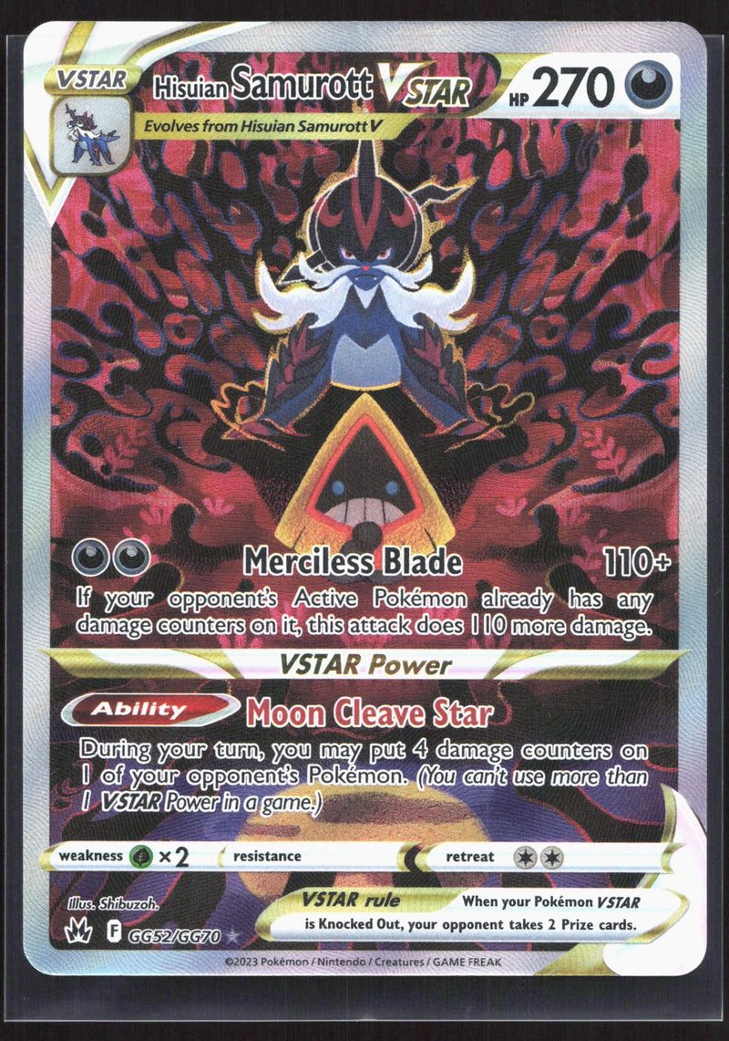 Hisuian Samurott VSTAR Ultra Rare SWSH: Crown Zenith: Galarian Gallery GG52/GG70