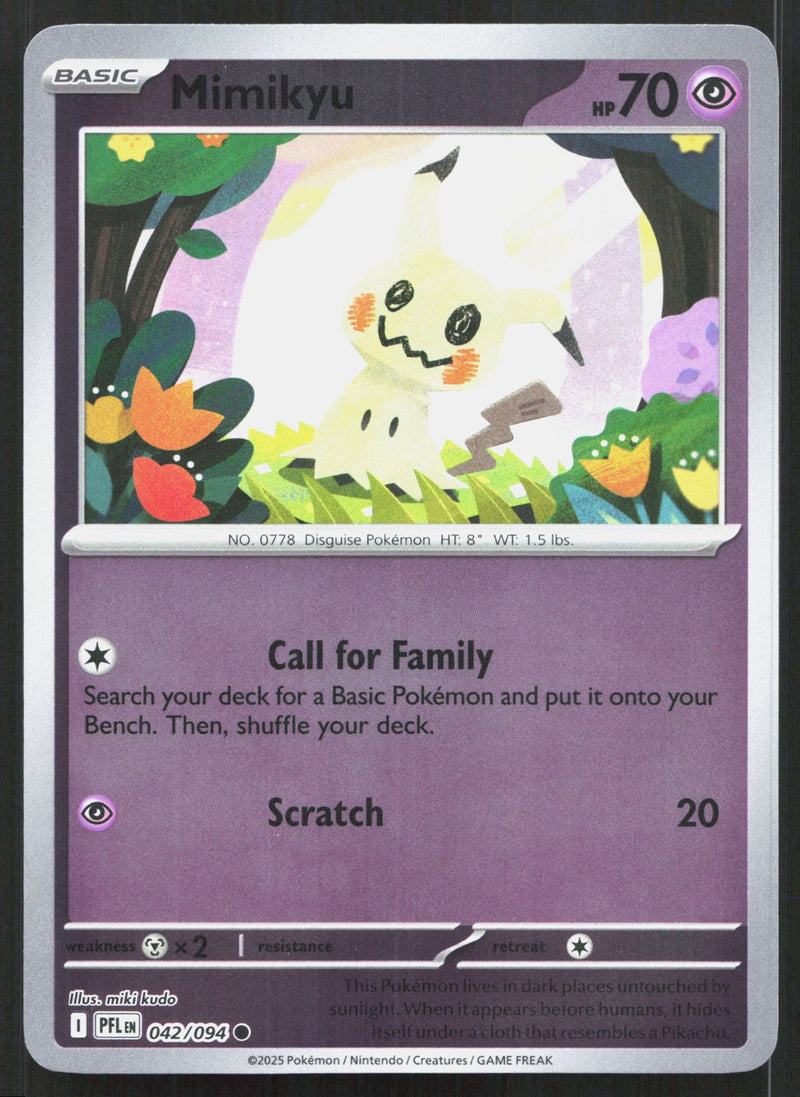 Mimikyu Reverse Holo ME02: Phantasmal Flames 042/094