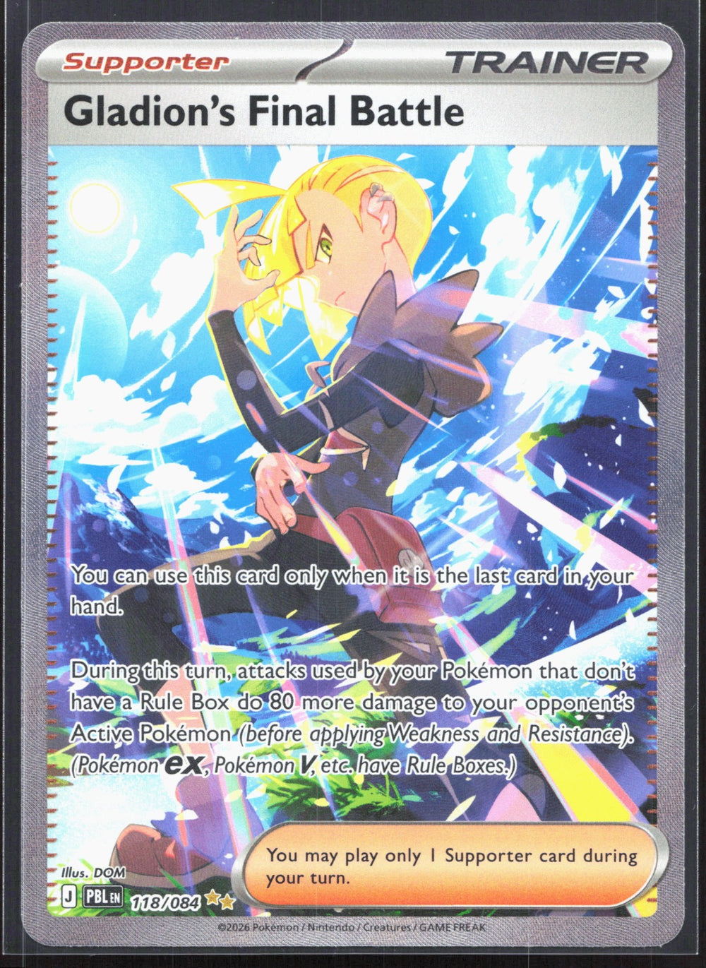 Gladion's Final Battle Special Illustration Rare ME05: Pitch Black 118/084