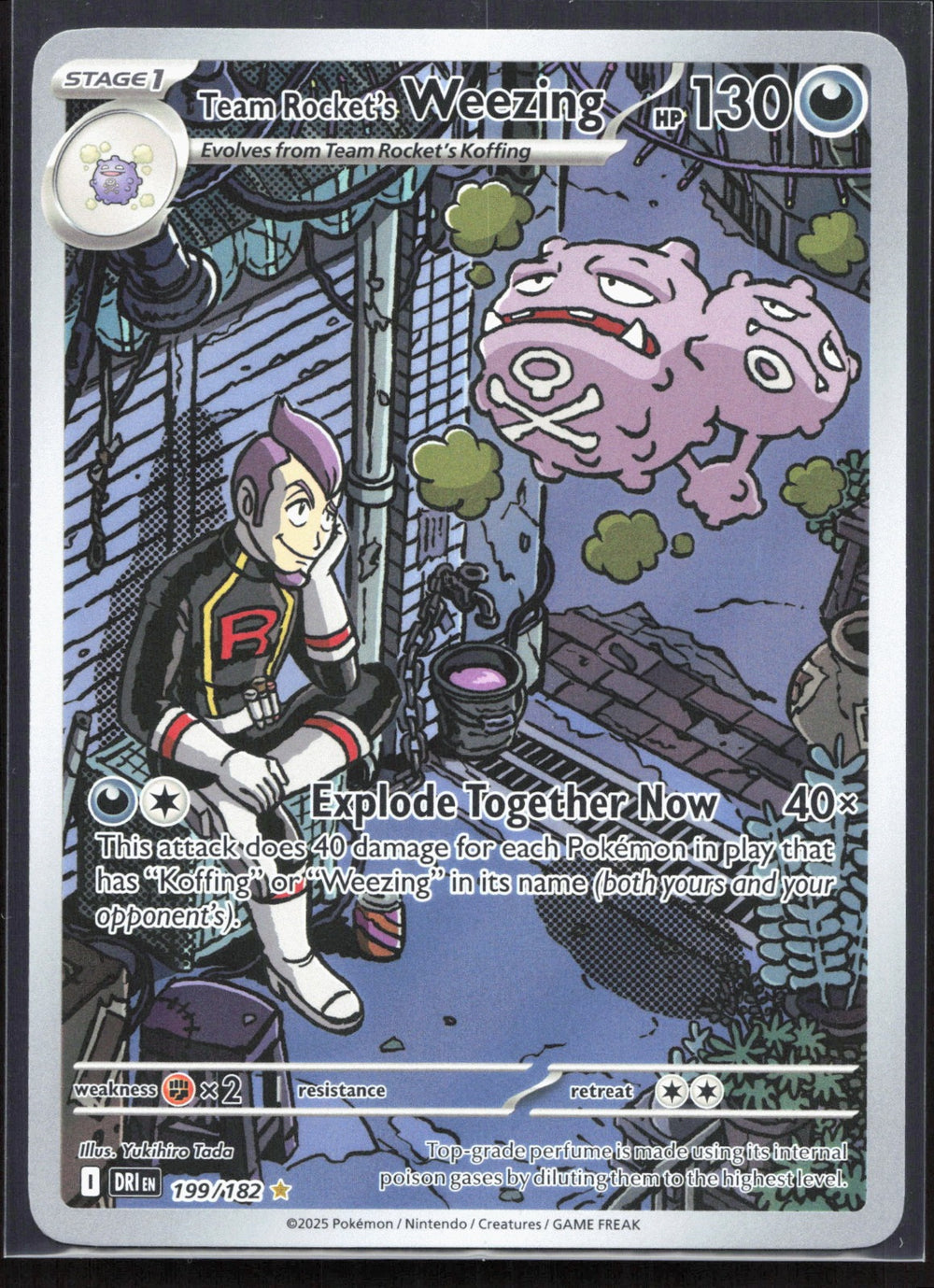 Team Rocket's Weezing Illustration Rare SV10: Destined Rivals 199/182
