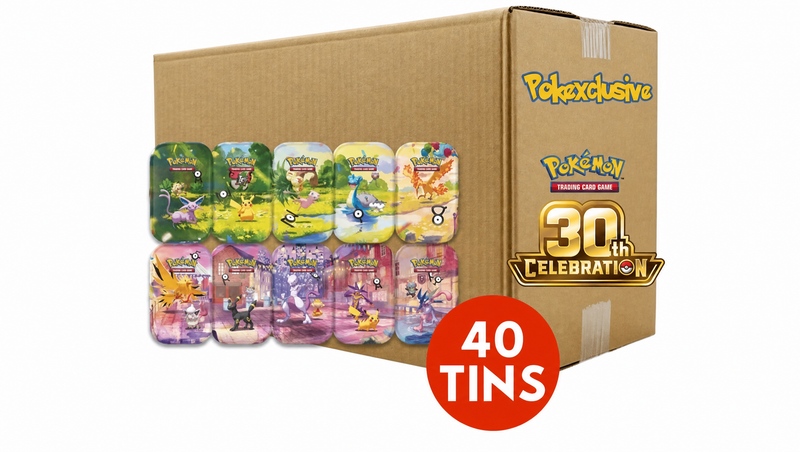 Pokémon Mega: 30th Celebration Mini Tin Sealed Case (40 Tins) (FÖRKÖP)