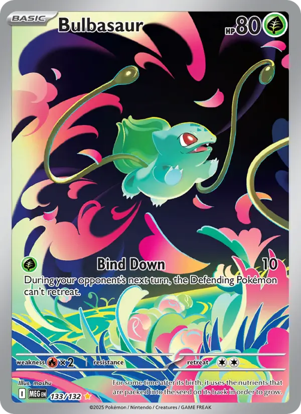 Bulbasaur Promo Stamped 133/132 Mega Evolution