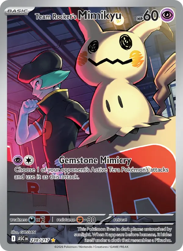 Team Rocket's Mimikyu IR 238/217 Ascended Heroes