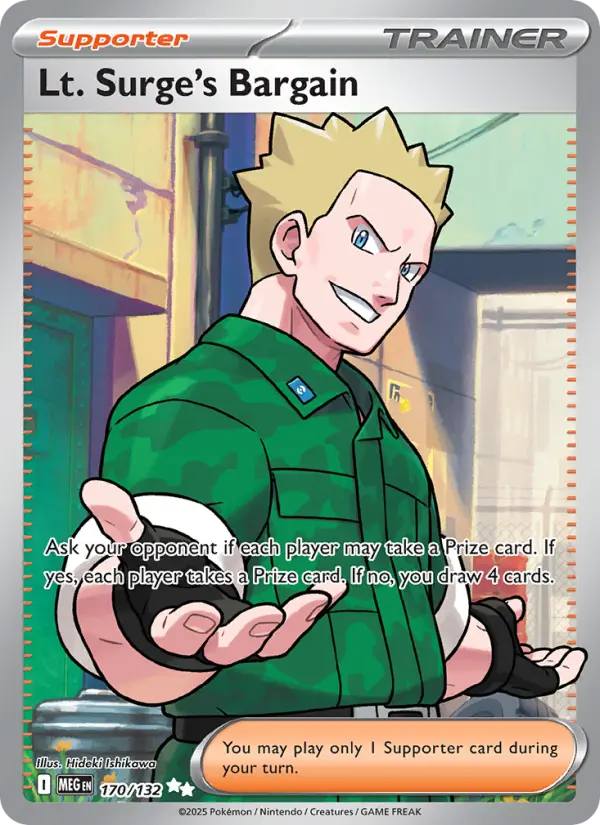 Lt. Surge's Bargain Ultra Rare 170/132 Mega Evolution