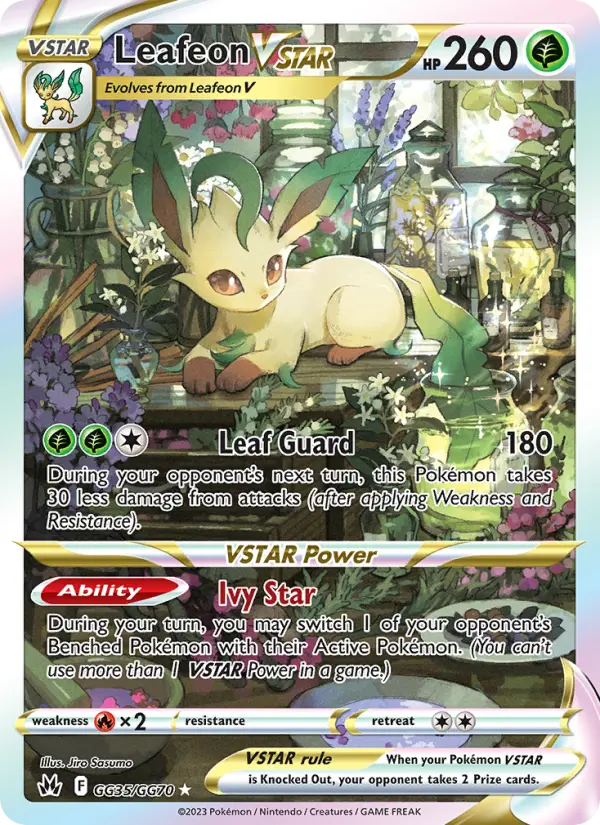Leafeon VSTAR Galarian Gallery GG35/GG70 Crown Zenith