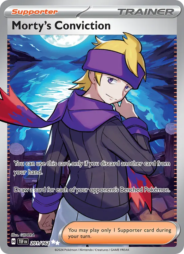 Morty's Conviction Ultra Rare 201/162 Temporal Forces