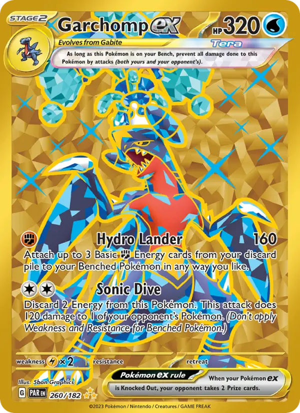 Garchomp ex Hyper Rare 260/182 Paradox Rift
