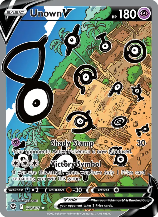 Unown V Alt Art 177/195 Silver Tempest