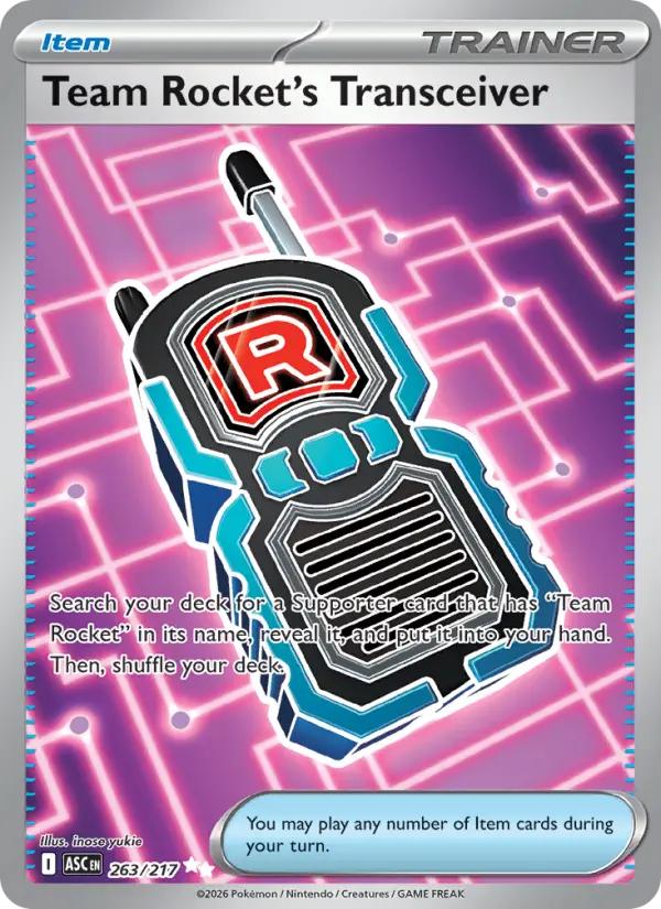 Team Rocket's Transceiver Ultra Rare 263/217 Ascended Heroes
