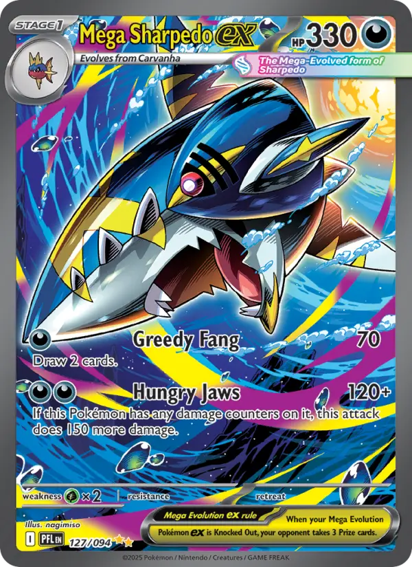 Mega Sharpedo ex SIR 127/094 Phantasmal Flames