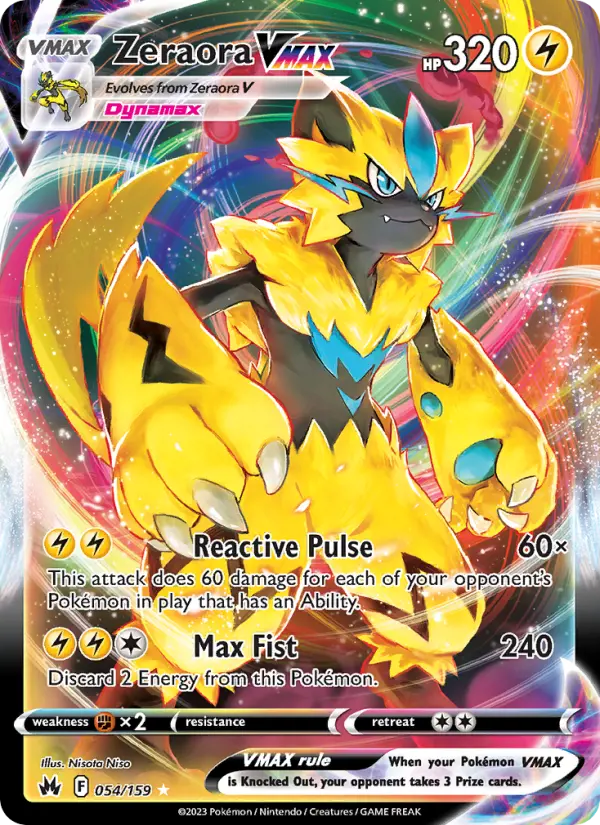 Zeraora VMAX 054/159 Crown Zenith
