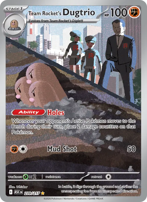 Team Rocket's Dugtrio IR 239/217 Ascended Heroes
