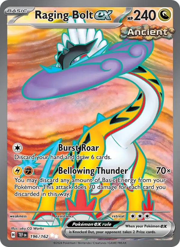 Raging Bolt ex Ultra Rare 196/162 Temporal Forces
