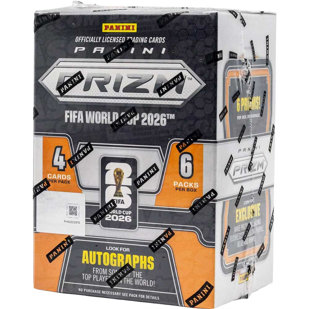 PANINI: Prizm FIFA World Cup 2026 Soccer Blaster Box – Retail (6 Packs) [Orange, Black & Grey]