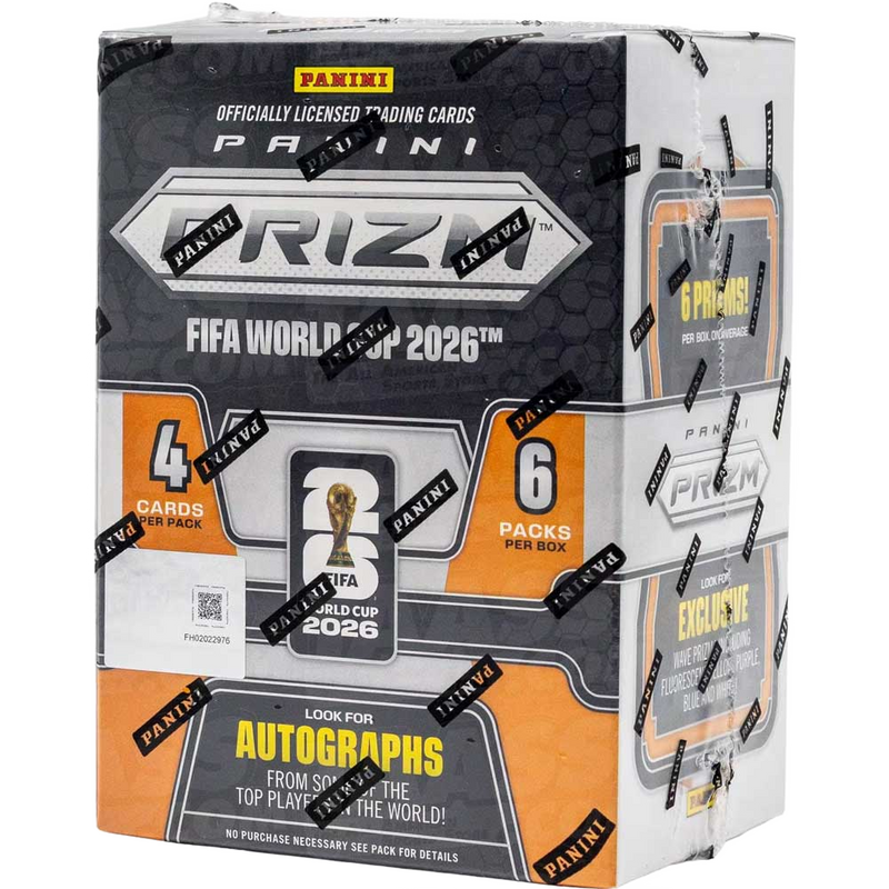 PANINI: Prizm FIFA World Cup 2026 Soccer Blaster Box – Retail (6 Packs) [Orange, Black & Grey]